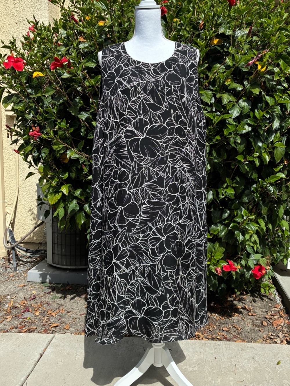 Lauren Ralph Lauren Silk Hawaiian Floral Print Shift Dress 3X